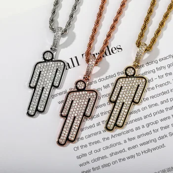 

Zciti New Villain Pendant With Tennis Chain Gold Silver Color Iced Out Cubic Zirconia Hip Hop Necklace Jewelry Gifts For Men