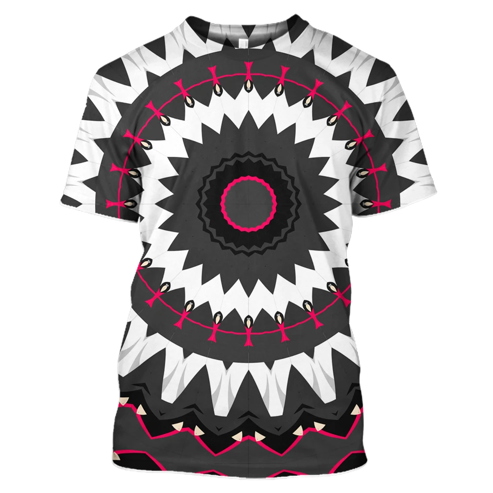 

New 3D printing kaleidoscope T-shirt men and women fashion cool T-shirt casual sports shirt Harajuku T-shirt art design T-shirt