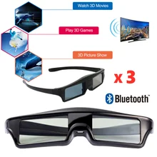 3 шт. Оригинальные Bluetooth 3D затворы активные очки Замена samsung sony 3D tv s Универсальный ТВ картон