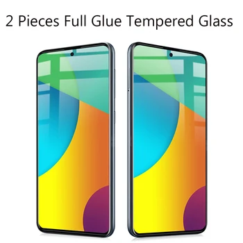 10 サムスンギャラクシー A51 強化ガラスフル接着剤 9H ショックプルーフスクリーンプロテクター銀河 A71 ガラス