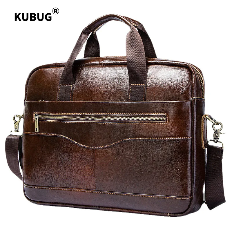 

KUBUG мужской деловой портфель из натуральной кожи, дорожная сумка для ноутбука, повседневная мужская сумка, сумки на плечо для путешествий