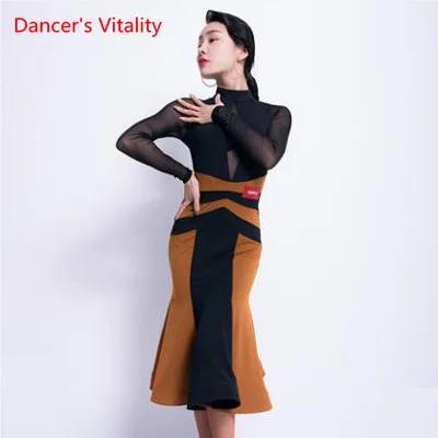 Латинский танец Сексуальное платье Женский Взрослый Новое платье Performance Dance Costume Латинский танец Румба Профессиональный конкурс одежды - Цвет: as picture