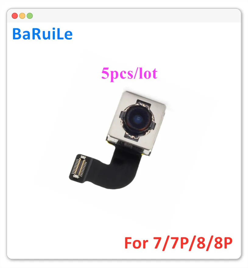 BaRuiLe 5 шт. задняя камера для iPhone X 7 7G 8 Plus модуль большой камеры гибкий кабель лента