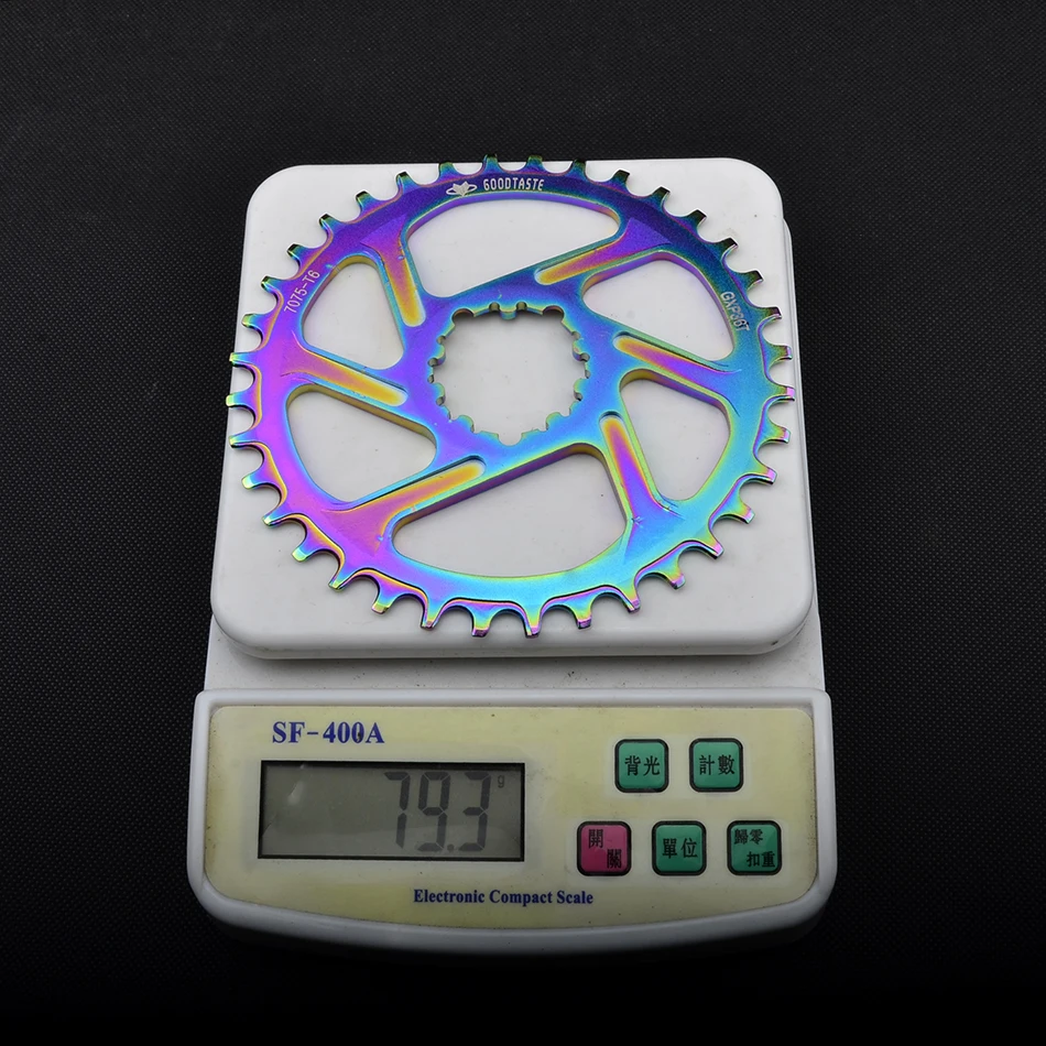 free deliv Fahrrad Kettenblatt rainbow 32 34 36 38t Engen Breite Fahrrad Kettenblatt Fur GXP XX1 XO CNC AL7075 KurbelFahrrad