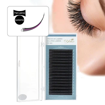 

Yelix 16rows Matte Ellipse Flat Lashes Split Tips Softer Individual Eyelashes False Eyelashes Natural Volume Eyelash Extension