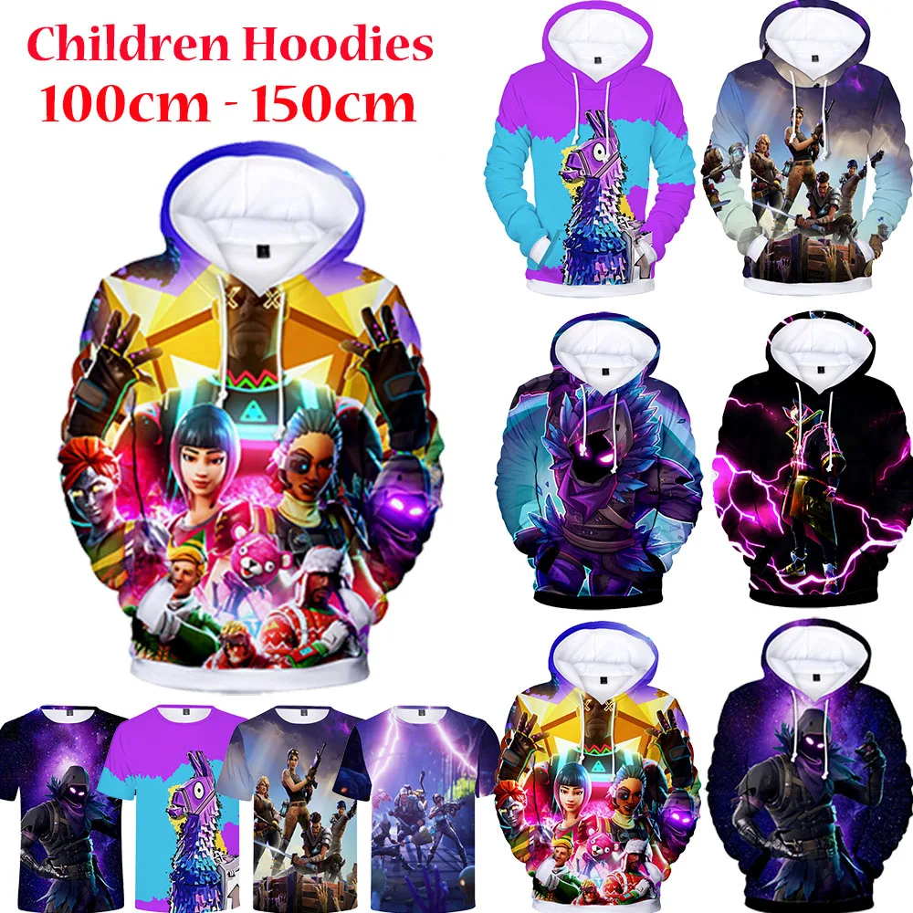 

100-150cm Children Hoodie Off White Game 3D Hoodies Streetwear Hip Hop Warm Hoody Sweatshirt Harajuku