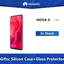 Смартфон HUAWEI nova 4, 6,4 дюймов, полноэкранный, nova 4 Kirin 970, Восьмиядерный телефон, 8 Гб ram, микроинтеллектуальный i7 Android 9,0