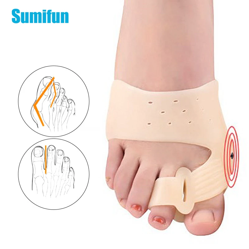 1Pair Magnetic Therapy Toes Separator Bone Ectropion Adjuster Thumb Outer Appliance Hallux Valgus Corrector Foot Care Tools