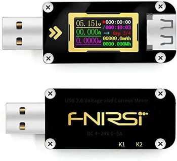 

Invtek USB Digital Power Meter Tester Multimeter Current and Voltage Monitor, DC 5A 24V Amp Voltage Power Meter, Test Speed of C