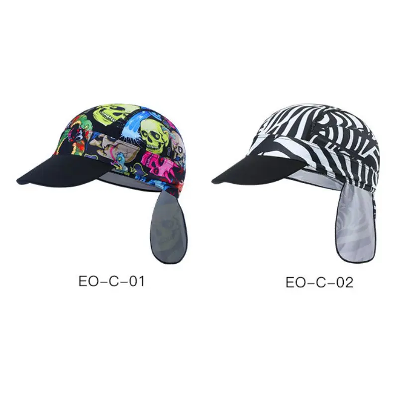 

Cycling Cap Printed Anti-sweat Sunshade Folding Flap Hat Headwear Breathable for Bicycle Riding Running Fishing Climbing