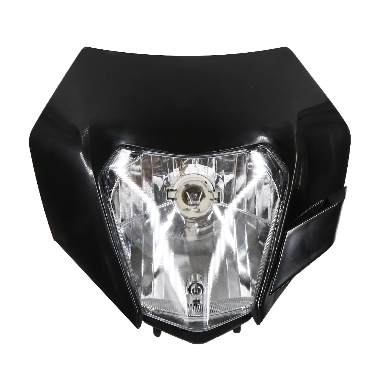 Pouvoir Черная передняя фара для KTM Honda Yamaha Kawasaki Кроссовый мотоцикл suzuki Pit Bike высокого качества