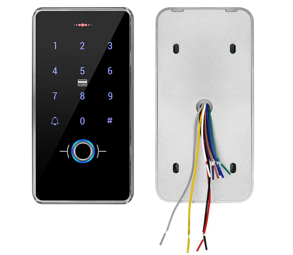 Outdoor IP68 Waterproof RFID Biometrics Fingerprint Access Control Keypad Touch Keyboard 13.56MHz Electronic Door Opener System best electronic door lock