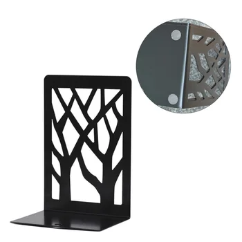 

6Pcs Metal Bookends Simple Book Ends Desktop Magazines Stand Organizer