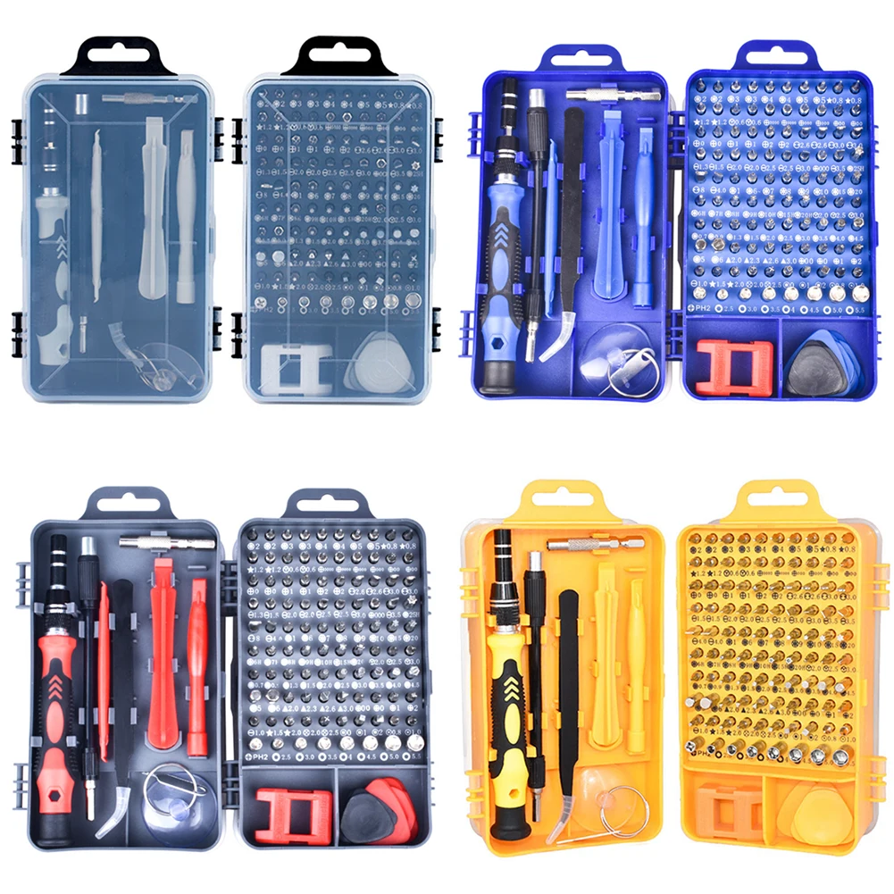 Комплект отверток для ремонта 115 в 1 мультиинструмент Магнитная отвертка Набор прецизионных инструментов ремонт ноутбука телефон часы с Чехол