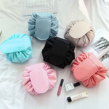

South Korea Drawstring Makeup Bag Travel Portable Lazy Storage Bag Magic Package Storage Useful Product Customizable LOGO