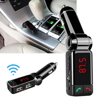 

Car MP3 Player BluetoothV2.0 Handsfree Call FM Radio Transmitter Dual USB Charger for Xiaomi Samsung iPhone 11 Pro Max