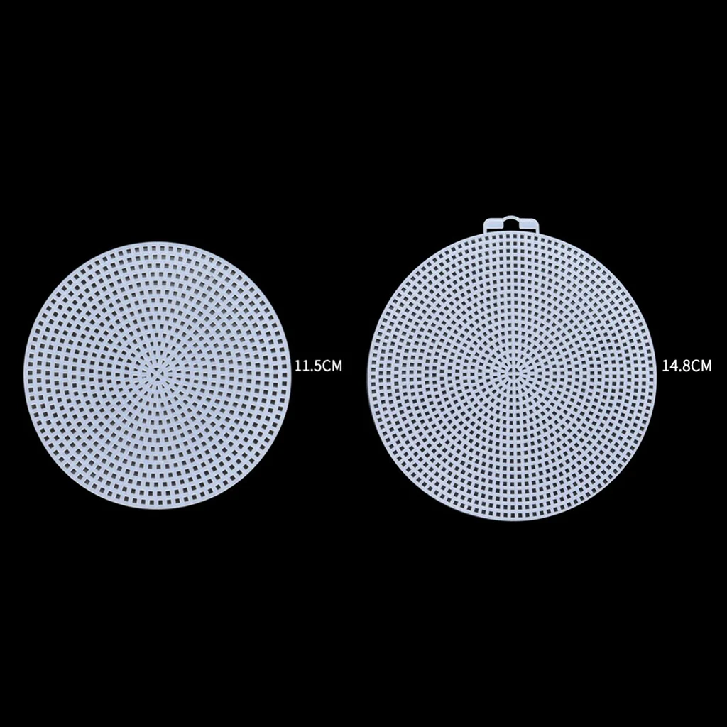 10Pcs Clear Plastic Canvas Net Kit for DIY Embroidery Knit Bag Bottom Mat Crafts