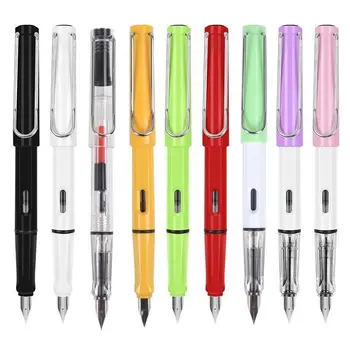 

High Quality Creative Hollow Out Clip Plastic Fountain Pen Student Posture Correction 0.38mm 0.5mm Ink Pens Stationery