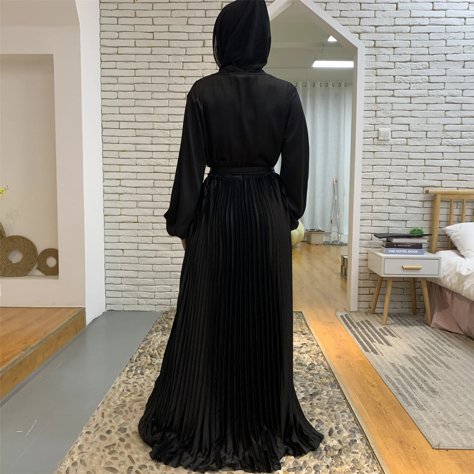 Satin Muslim Dress Islamic Turkeey 