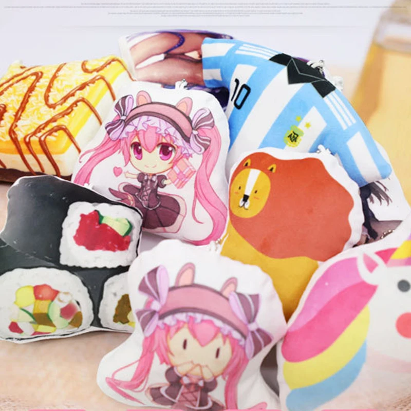 

E-Mell Dragon Ball DVA Fate Slime Sushi Card Captor Sakura Miku Pants Rabbit Lion Shiba Dog Custom Plush Pendant Bag Accessories