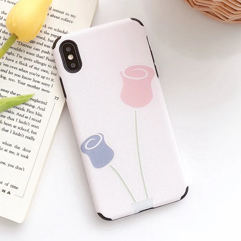 

Tulip Flower Case For Huawei P30 Mate 20 Pro P20 Lite 2019 Nova 3 3i 4 5 P10 Plus Honor 10 V10 V20 8X Play Frosty Style Cover