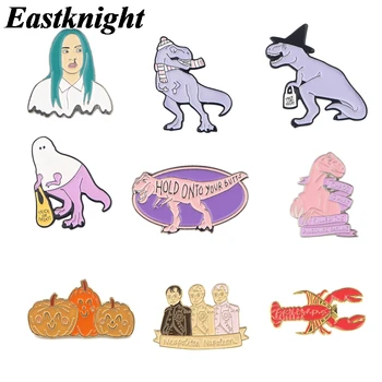 

K1386 Wholesale 20pcs/lot Friends TV and Dinosaur Pins Metal Enamel Pins and Brooches for Women Lapel Pin Backpack Bags Badge