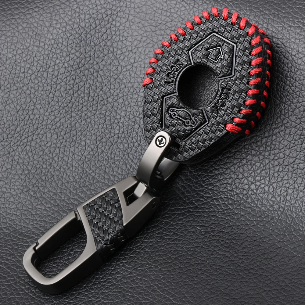 Car Key Case Leather Zinc Alloy Carbon Fiber Style for BMW M3 E38 E39 E46 E53 E60 E61 E83 E85 E86
