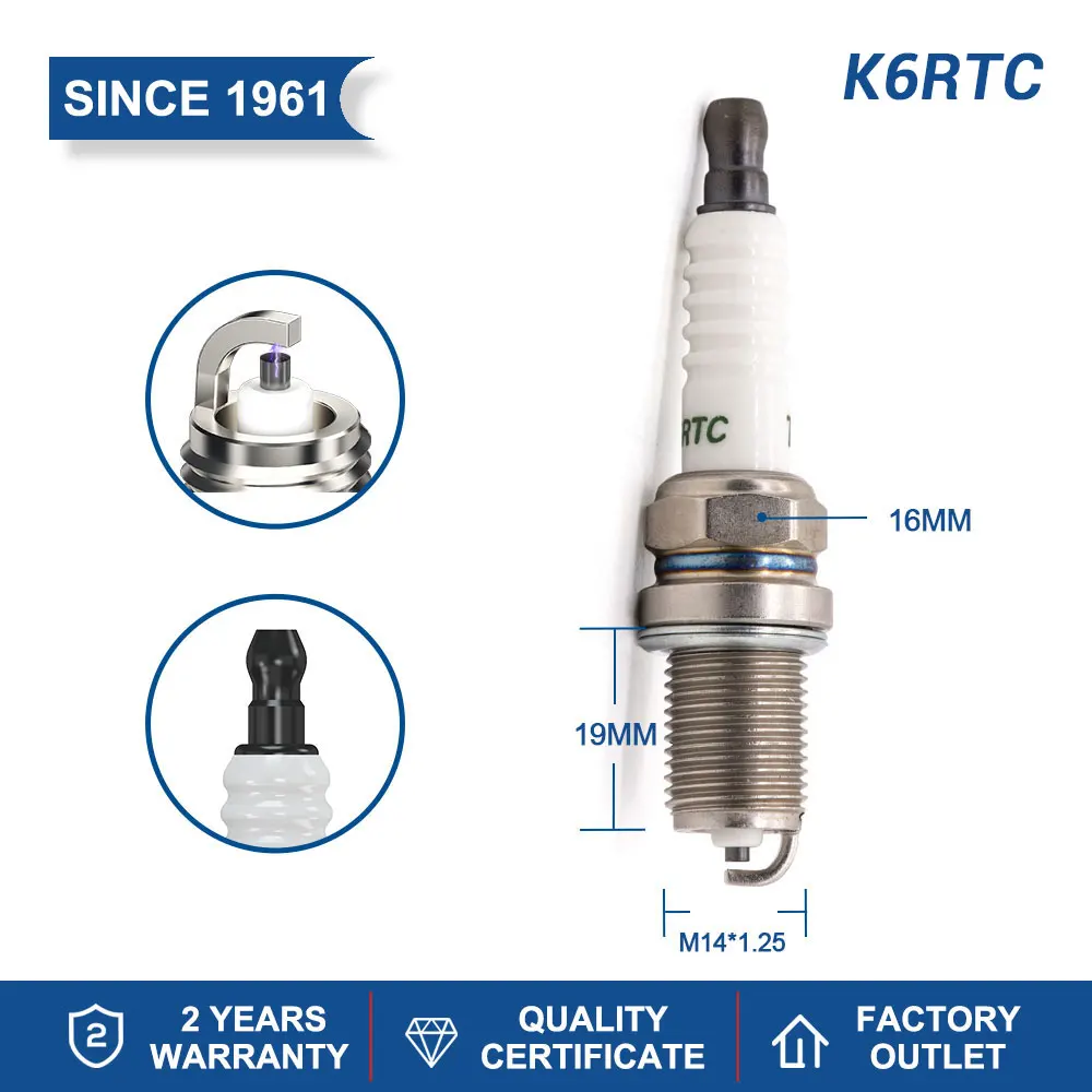 Original TORCH Spark Plugs K6RTC/K6RTIP Series Replace for IFR6S