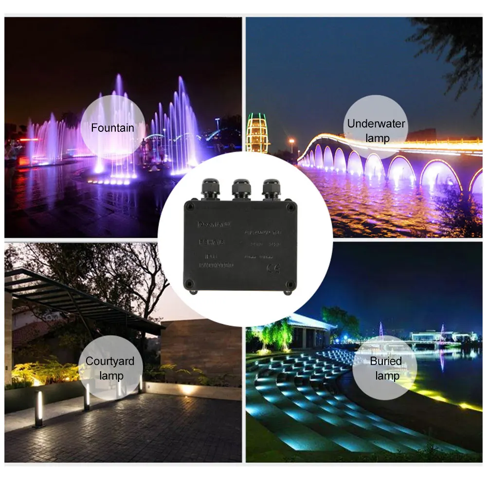 IP68 Водонепроницаемый Терминал 3 Way Электрический наружный кабель соединительный элемент корпус дома огнестойкий провод