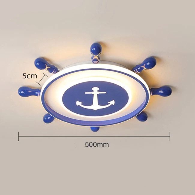 NEO Gleam Пиратская мечта, современная светодиодная Люстра для детской комнаты, для мальчиков, для детской комнаты, спальни, синие потолочные люстры-украшения - Цвет абажура: Dia500mm