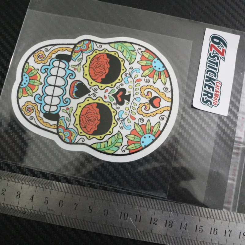 SUGAR SKULL STICKER Day of the dead Mexican Car Motorbike Guitar Laptop Skulls 6