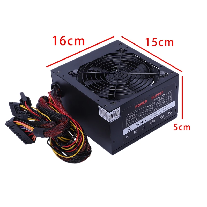 170-260V Max 500W блок питания ПЗУ Pfc бесшумный вентилятор 24Pin 12V Pc компьютер Sata игровой ПК блок питания подходит для Intel, подходит для AMD компьютера E