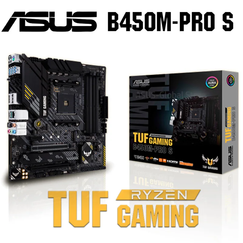 Разъем AM4 Asus TUF GAMING B450M-PRO S материнская плата 3rd-Gen AMD Ryzen Процессор PCI-E 3 0 RGB CrossFireX