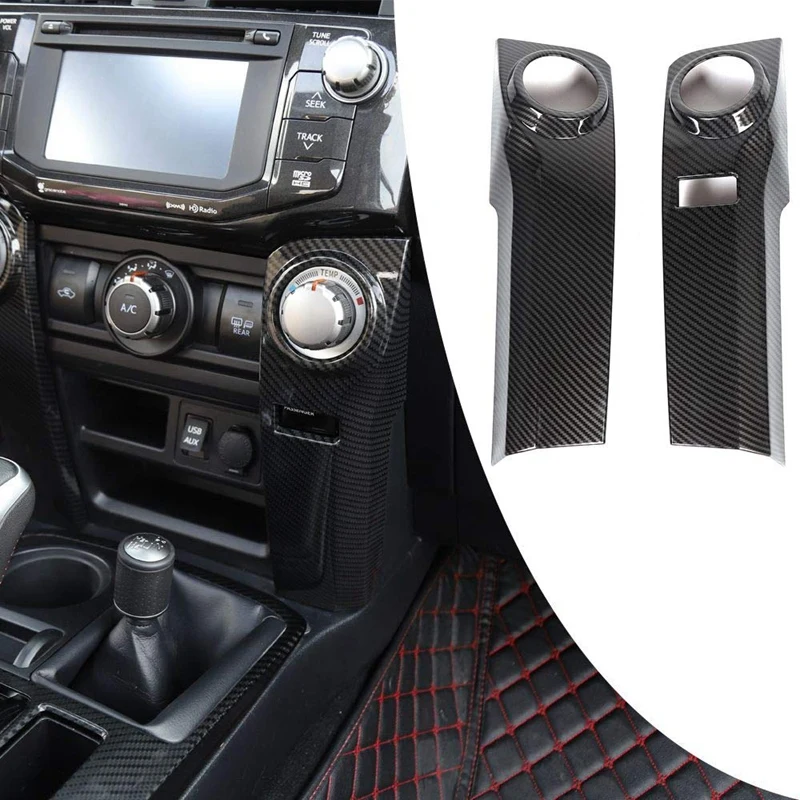 Кондиционер переключатель панель крышка украшения отделка рамка для 2010- T-o-y-o-t-a 4 Runner, углеродное волокно узор