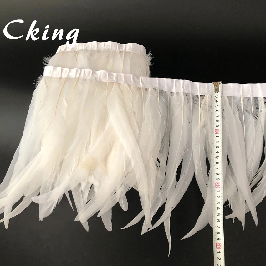 

2 м чистый белый петух, куриные перья, отделка 30-35 см, 12-14 дюймов, длинный «сделай сам», хвост петуха, перо, отделка, бахрома, свадебные украшения