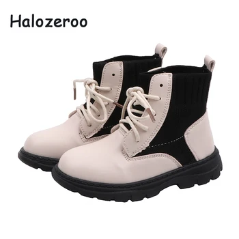 

New Autumn Kids Martin Boots Baby Girls Black Boots Children Ankle Boots Boys Brand Leather Shoes Toddler Fashion Warm Boots