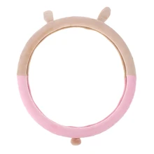 Милый чехол рулевого колеса автомобиля плюшевые лук женские украшения зима/лето подходят