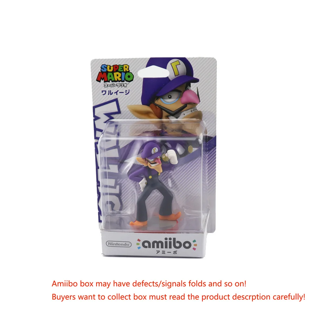 Waluigi Фигурка Amiibo из серии Super Mario Luigi Peach Yoshi Bowser Donkey Kong для wii U - Цвет: Waluigi
