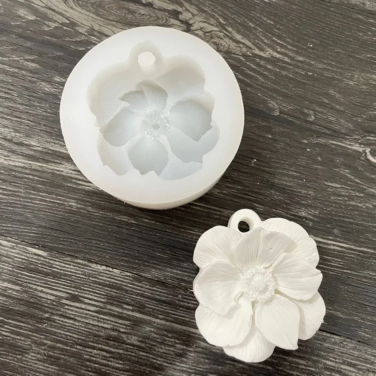 Anemone Clay Mould Rose Flower silicone mold Aromatherapy Gypsum Candle Fondant Moulds Candy Chocolate Molds for Diy Deco silicone mold