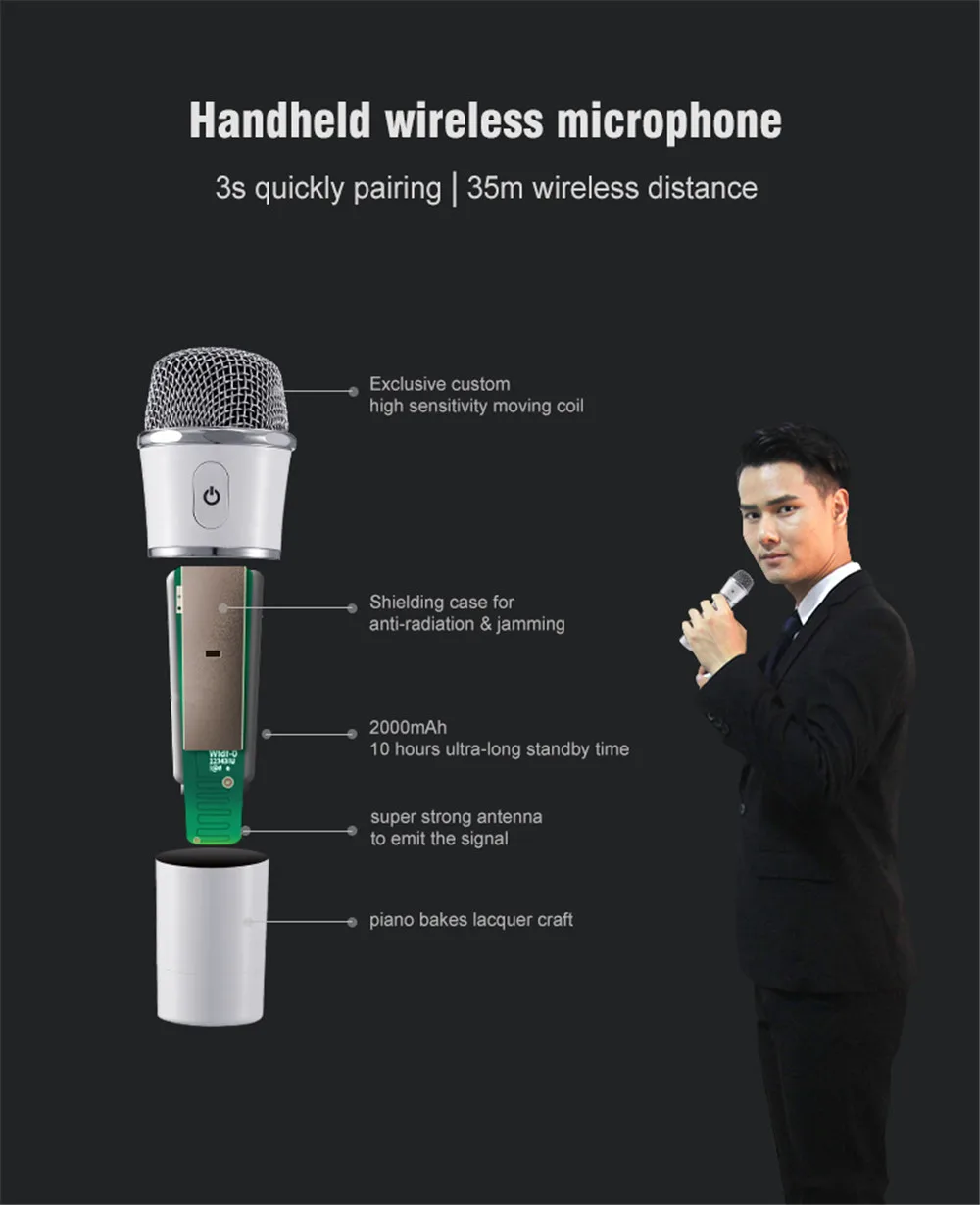 SHIDU 25 Вт портативный Bluetooth 5,0 аудио динамик усилитель голоса с TWS FM TF карта USB флэш запись UHF беспроводной микрофон