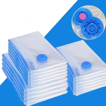 

Vacuum Storage Bags+Hand Pump for Clothes Storage Bag Home Vacuum Bag Transparent Foldable Compressed Organizer Seal Bags