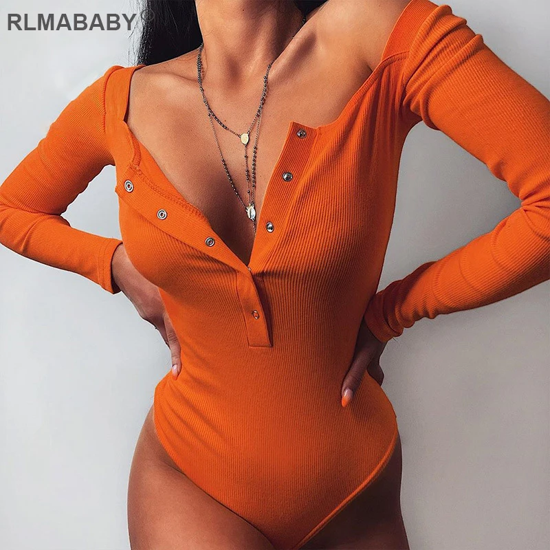 Autumn Winter Knit Rib Casual Bodysuit Square Collar Long Sleeve Single-Breasted Button Women Bodysuit Top White Sexy Bodysuit Autumn Winter Knit Rib Casual Bodysuit Square Collar Long Sleeve Single-Breasted Button Women Bodysuit Top White Sexy Bodysuit