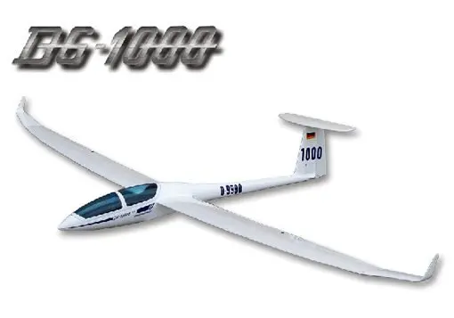 DG 1000 Наклонный планер RC стекловолокно фюзеляж и деревянное крыло Масштаб Модель