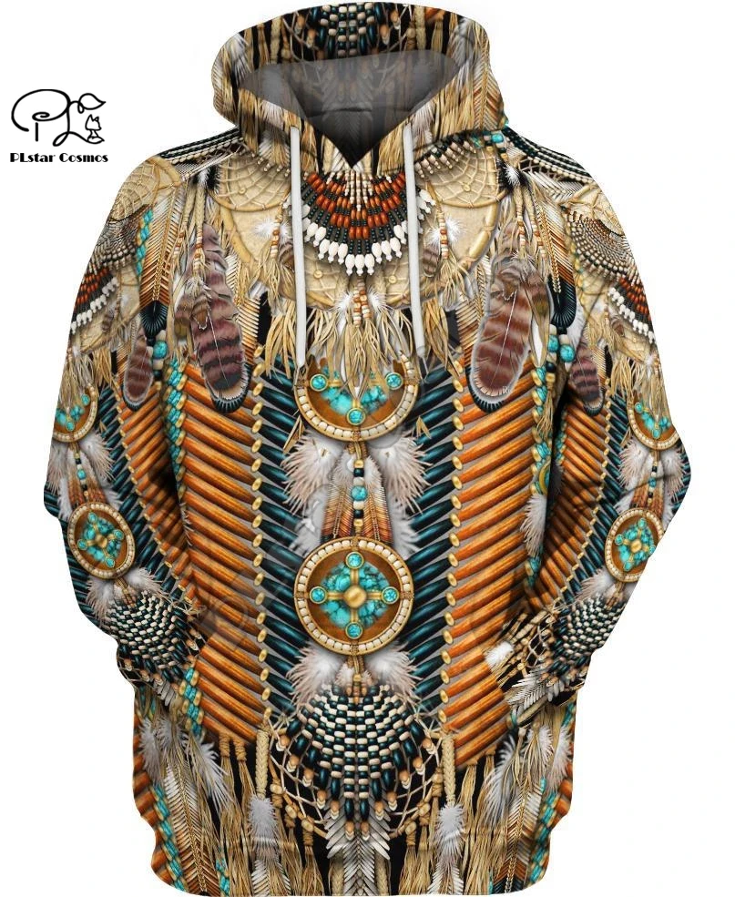 Черная толстовка с капюшоном Native Indian 3D для мужчин и женщин новая модная пуловер