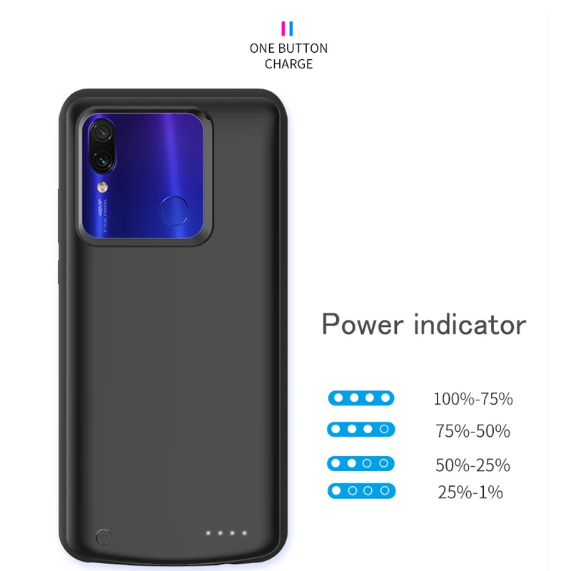 Высокое качество 6500 мАч банк питания чехол для Xiaomi Redmi note7/note7Pro пакет резервного заряда батареи Чехол для note7