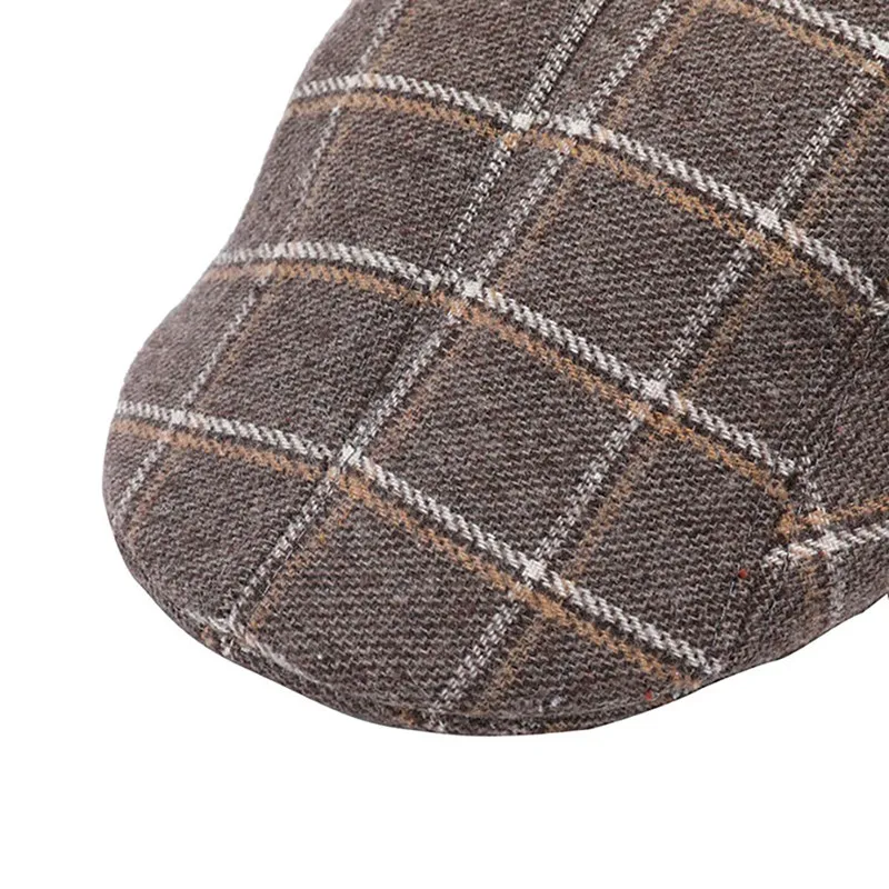Мужская шапка-берет, теплая хлопковая шапка в елочку для взрослых, осенне-зимняя шерстяная шапка, головные уборы, аксессуары для одежды