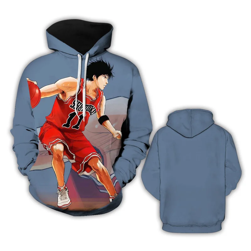 Slamdunk баскетбольная Мода Аниме толстовки Повседневная Толстовка с длинным рукавом Теплые кофты зимние унисекс новые подарки - Цвет: see chart