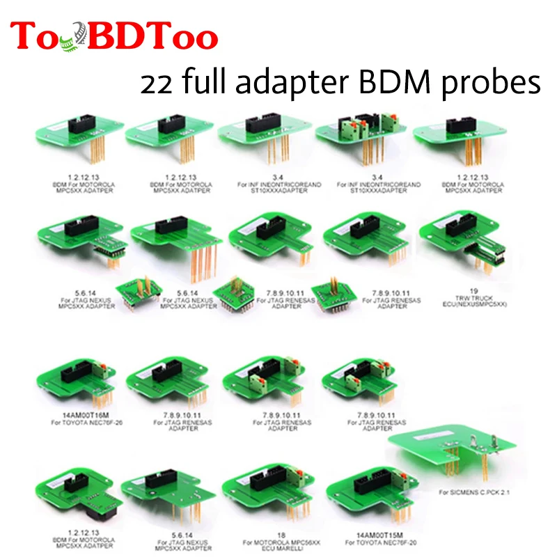 

BDM Probe 22pcs Full Adapters For KTAG KESS KTM Dimsport Denso LED BDM Frame ECU Programming Tool Bracket Helper