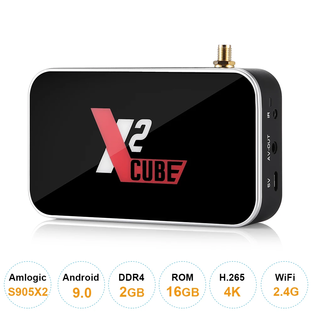 ТВ приставка Ugoos X2cube Smart Android 9 0 Amlogic S905X2 2 Гб DDR4 16 ПЗУ телеприставка 4G/Φ WiFi 1000M RJ45 4K HD