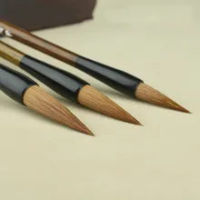 Набор чернил для волчьей шерсти, китайская кисть для каллиграфии Huzhou Caligrafia, официальный скрипт, ручка-кисть для письма, 3 шт., Tinta, Китай